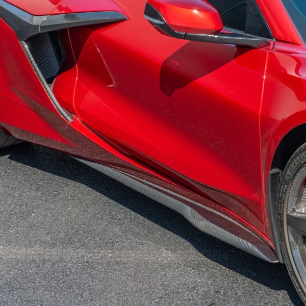 Second image of C8 Corvette Z06 / E-Ray / ZR1 Carbon Fiber Side Skirts