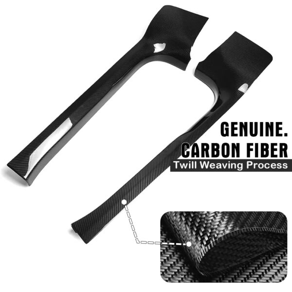 Second image of C8 Corvette Carbon Fiber Interior Door Entry Pillar Covers | Black/Red/Blue/Forged