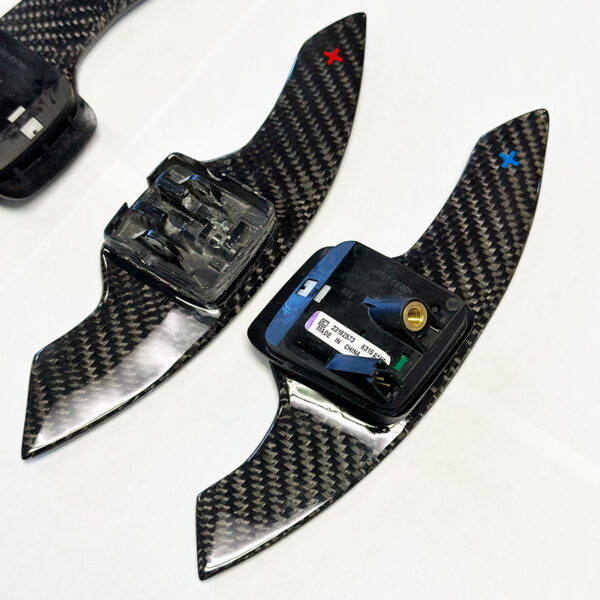 Second image of 2016-24 Camaro / 2014-19 C7 Corvette Carbon Fiber Extended Paddle Shifter Replacements