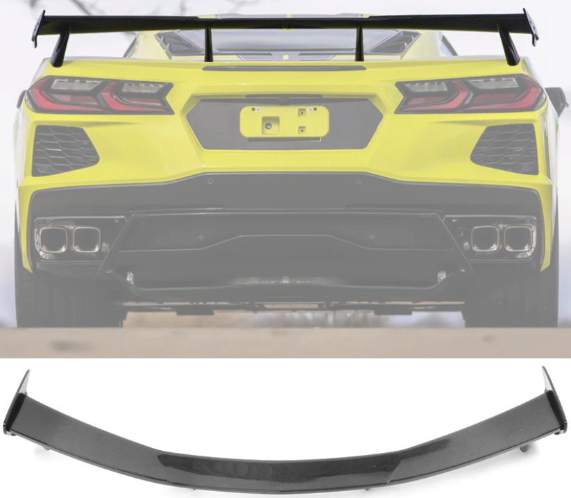 2020-24 C8 Corvette Full Carbon Fiber High Wing Spoiler | Next-Gen Carbon