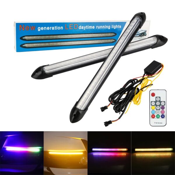 Dodge Charger Widebody RGB Flow Series Color Changing Front LED DRL Fog Lights