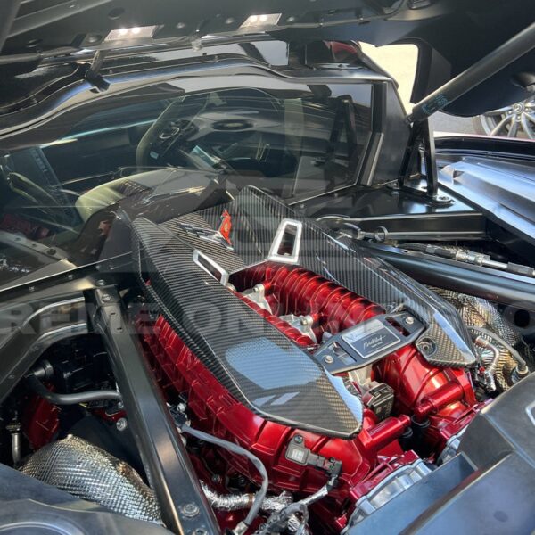 Second image of C8 Corvette Z06 5.5L LT6 Carbon Flash Painted Engine Cover