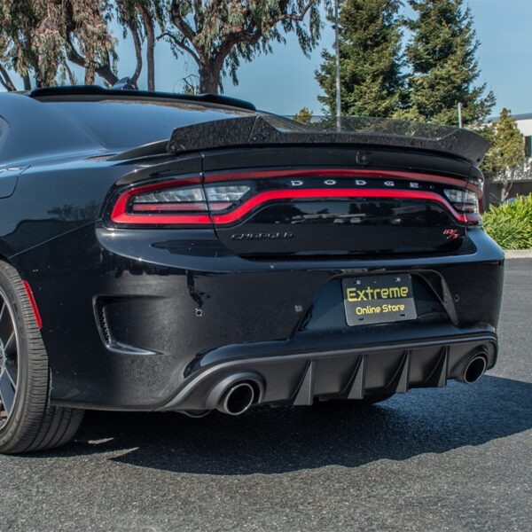 2015 - 24 Charger Tinted Smoked Rear Spoiler Wicker Bill Add On