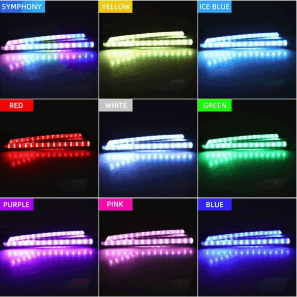 Second image of Dodge Charger Widebody RGB Flow Series Color Changing Front LED DRL Fog Lights