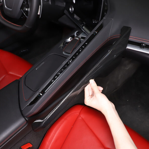 Second image of C8 Corvette Hydro-Carbon Fiber Climate Control Console Trim Cover | Next-Gen Speed