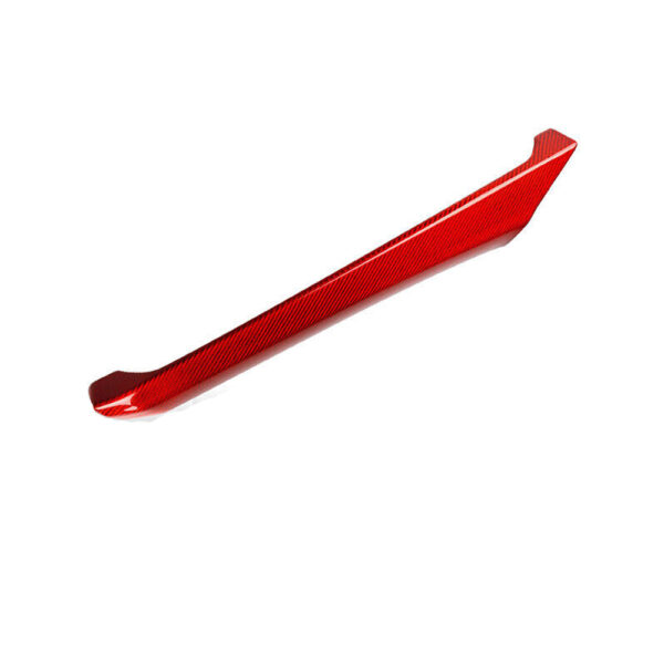 Second image of C8 Corvette Carbon Fiber Climate Control Console Cover | Black / Red