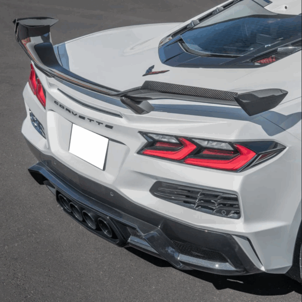C8 Corvette Z06 Z07 Carbon Fiber High Wing Extensions