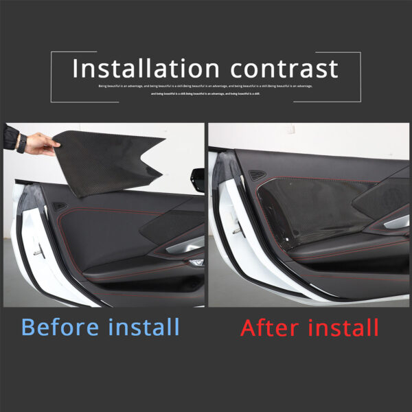Second image of C8 Corvette Hard Carbon Fiber Door Panel Insert Covers | Next-Gen Carbon