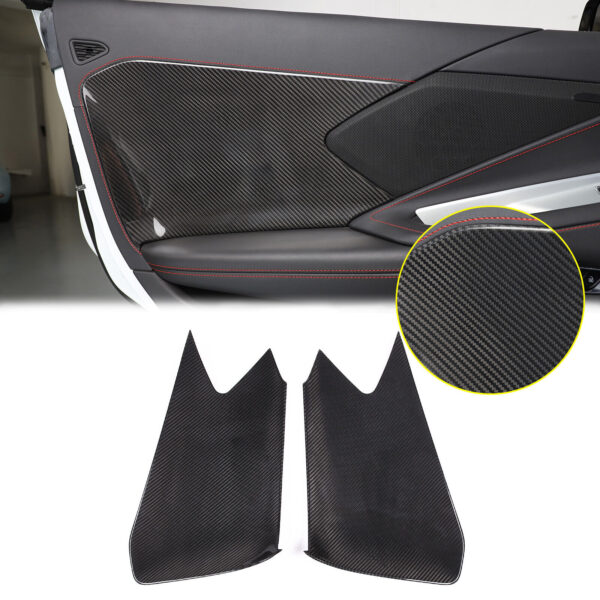 C8 Corvette Hard Carbon Fiber Door Panel Insert Covers | Next-Gen Carbon