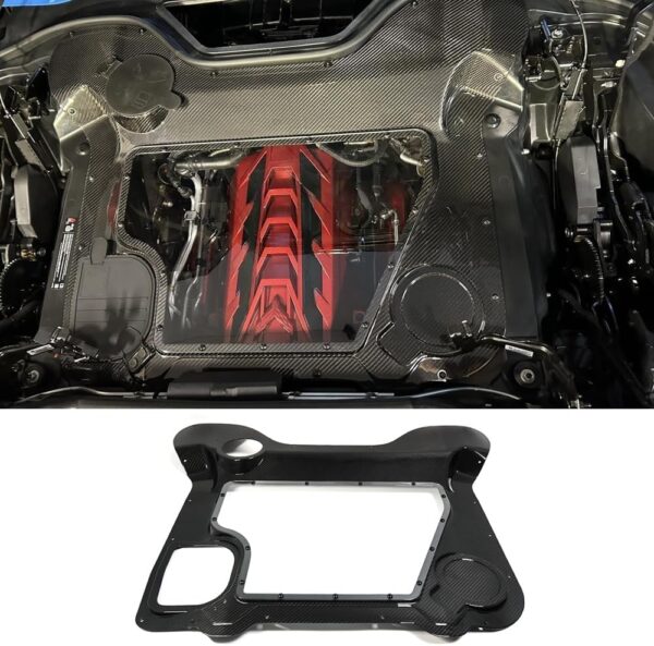 C8 Corvette HTC Convertible Clear Carbon Fiber Engine Bay Panel Cover