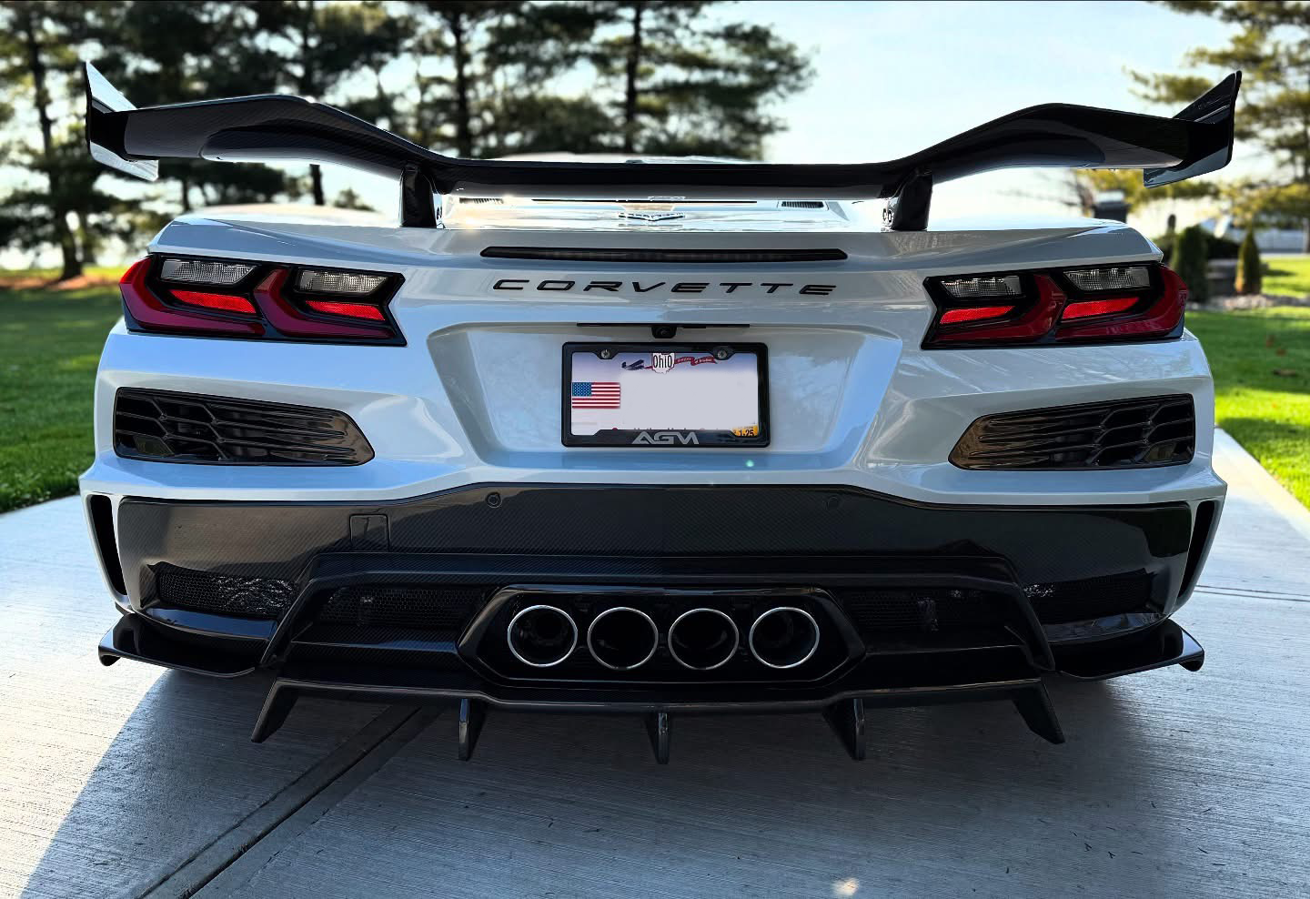 Second image of C8 Corvette Z06 Carbon Fiber Rear Diffuser Add On