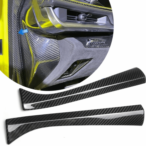 C8 Corvette Carbon Fiber Interior Side Dash Entry Trim Kit | Stingray / Z06 / E-Ray
