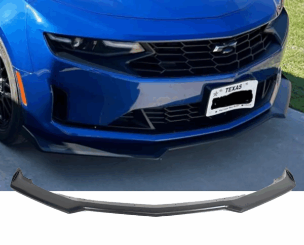 2016 - 24 Camaro 1LE Style Gloss Black Front Splitter Lip 3PC  | SS / LS / LT / RS 1LE