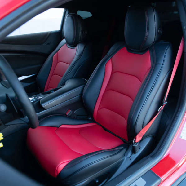 2016+ Camaro Two-Tone Coupe Recaro Leather Seat Covers | KustomCover