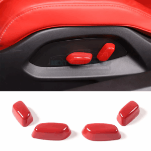 C8 Corvette Red Interior ABS Seat Adjustment Covers