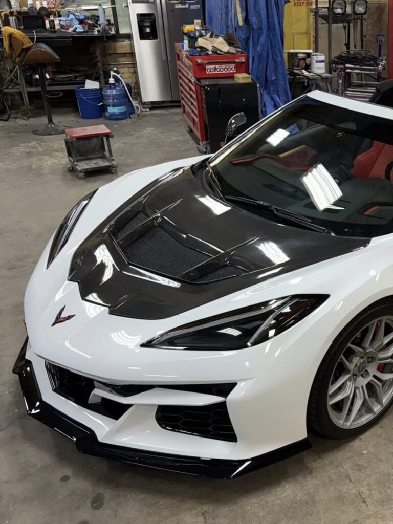 C8 Corvette ZR1 Style Hood | Carbon Fiber / Painted