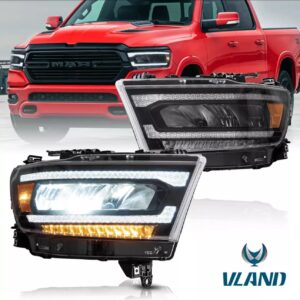 2019+ Upgraded LED DRL Ram 1500 Headlights