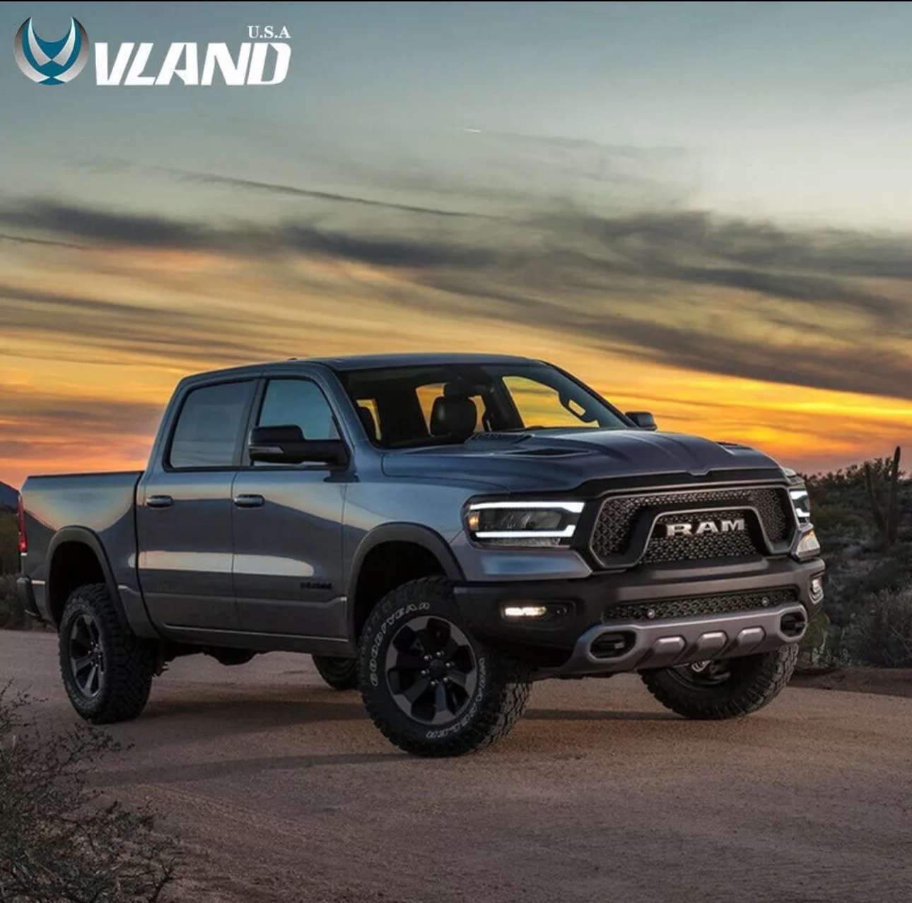 Second image of 2019+ Upgraded LED DRL Ram 1500 Headlights