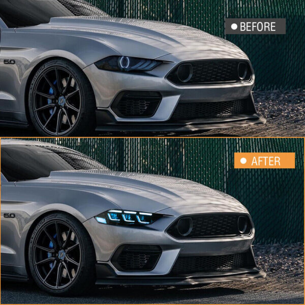 Second image of 2015 - 23  Mustang RGB GTD Style LED Headlights