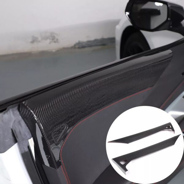 Second image of C8 Corvette Carbon Fiber Interior Inner Door Upper Covers | Next-Gen Carbon