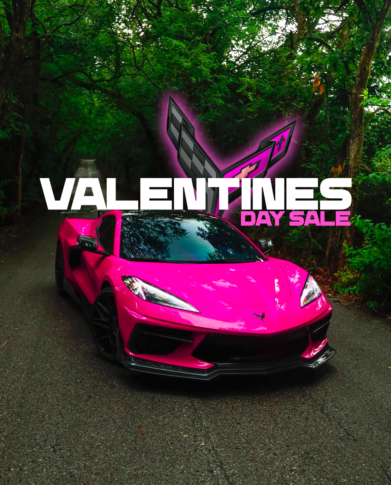 pink c8 corvette
