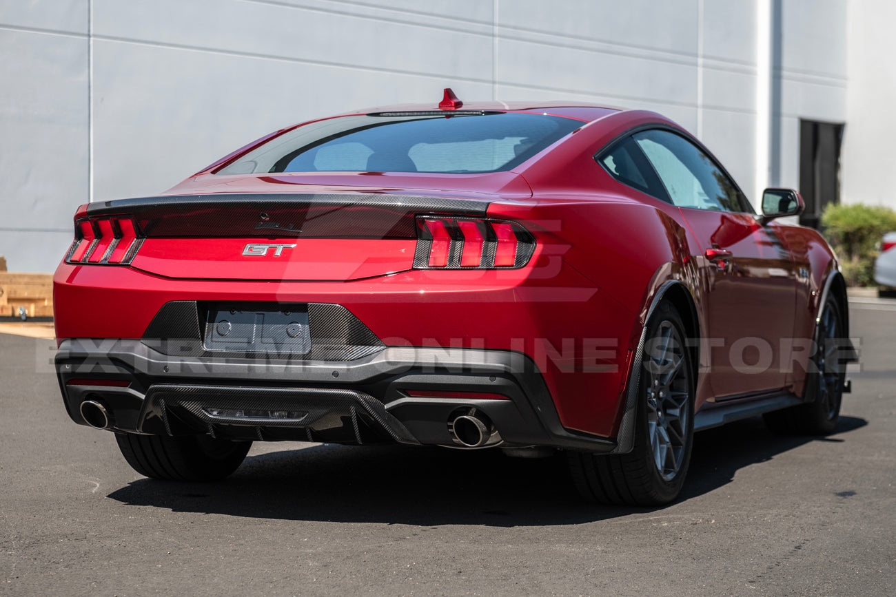 Second image of 2024 - 25 Mustang S650 Carbon Fiber Rear Decklid Spoiler Panel