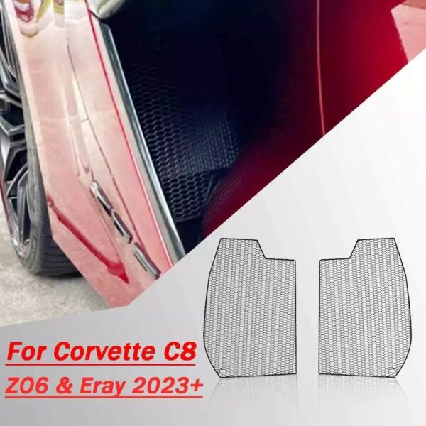 Second image of 2023 - 25 C8 Corvette Z06/E-Ray Side Intake Mesh Grilles (Metal)