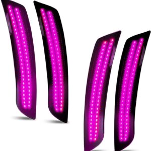 2016 - 24 Camaro Smoked Dual Pink LED Side Markers