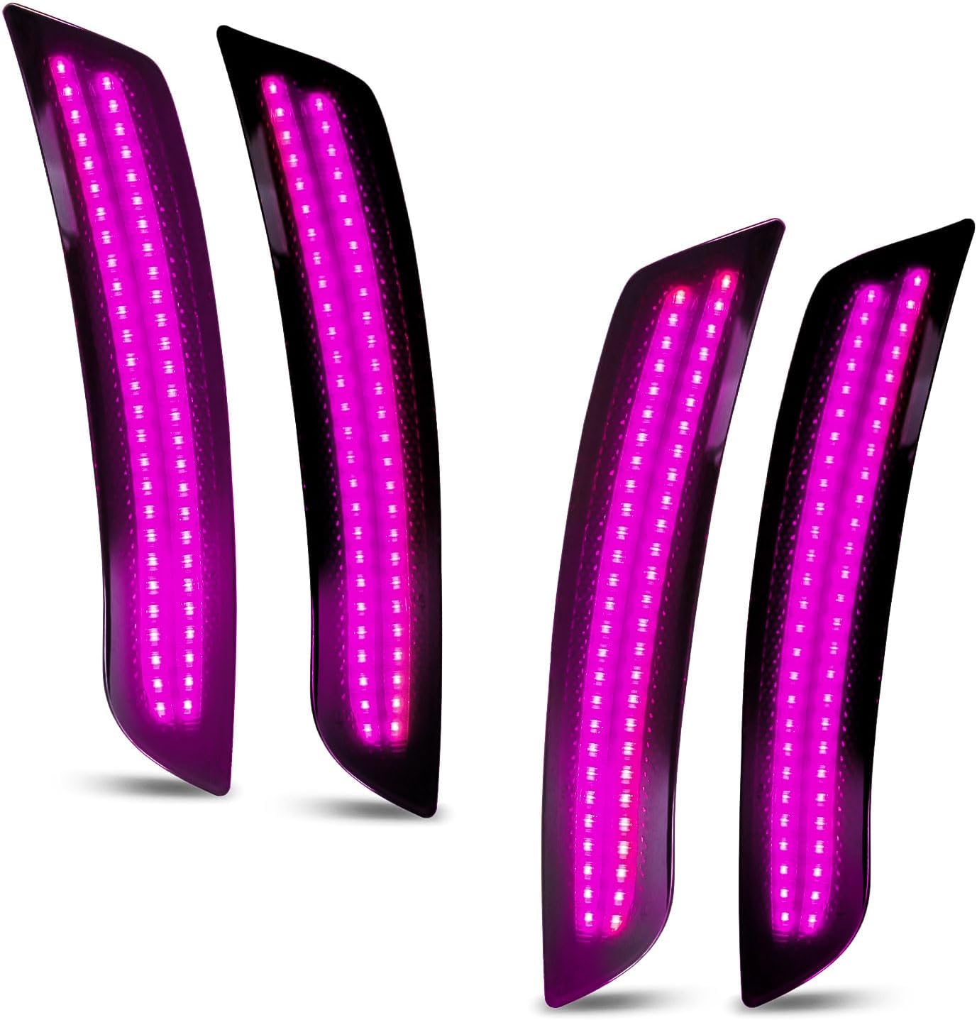 2016 - 24 Camaro Smoked Dual Magenta LED Side Markers
