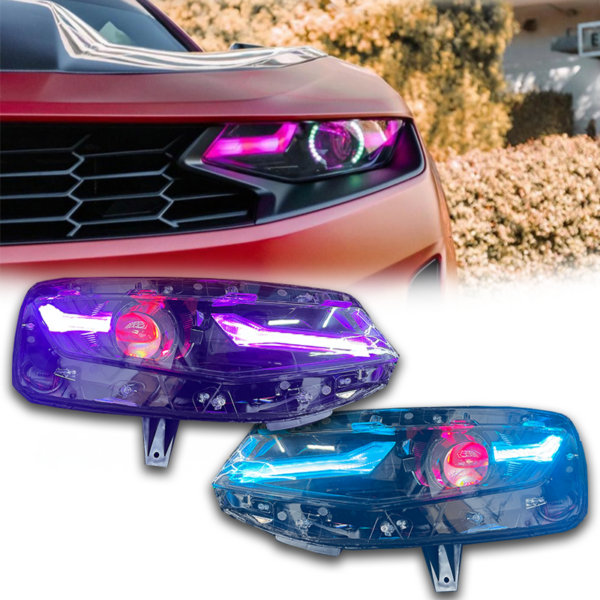 2019 - 24 Camaro LT Prebuilt RGB Color Changing Headlights