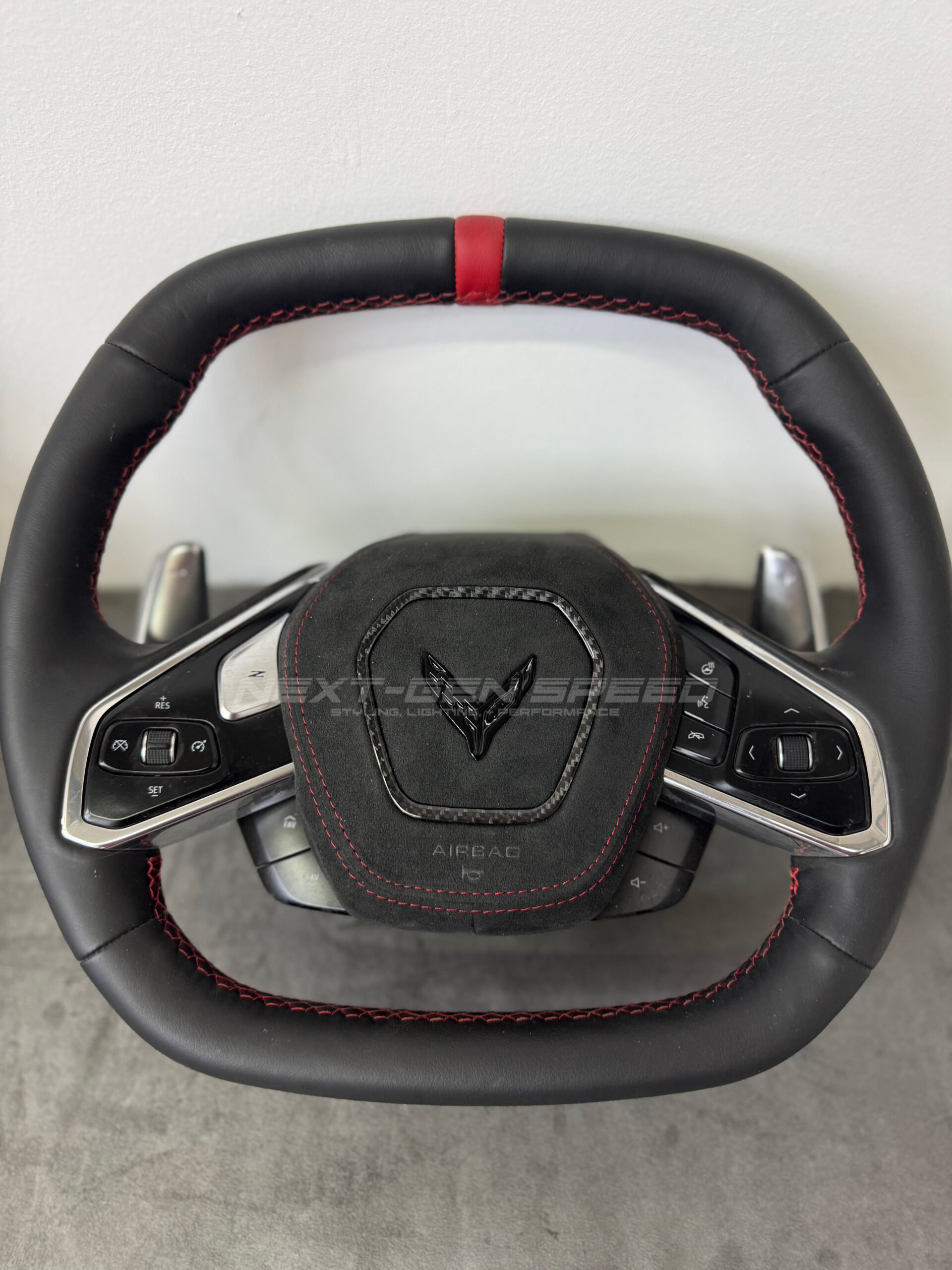 Second image of C8 Corvette RGB LED Custom Airbag Cover (Customizable)