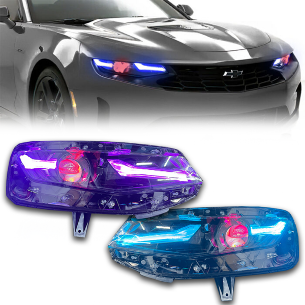 2019 - 24 Camaro LT Prebuilt RGB Color Changing Headlights
