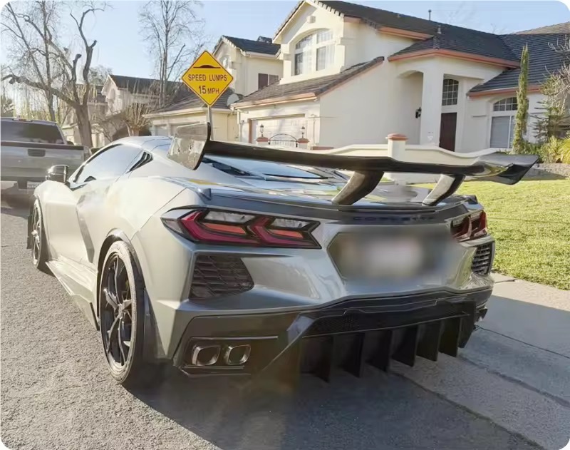 Second image of C8 Corvette Stingray ZR1 Style High Wing