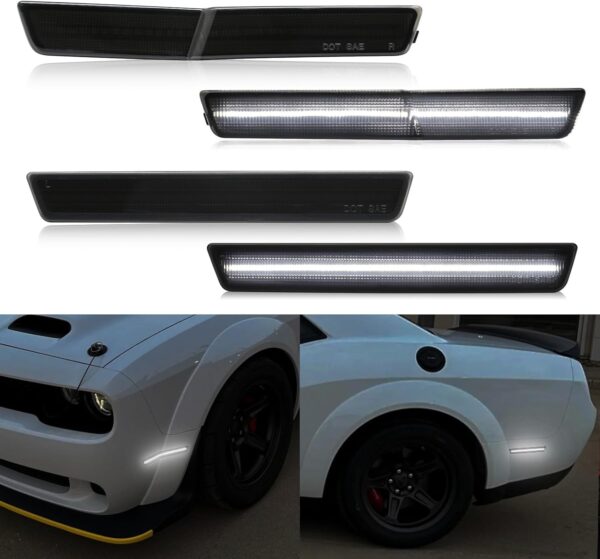2018 - 24 Challenger Widebody Smoked White Side Markers