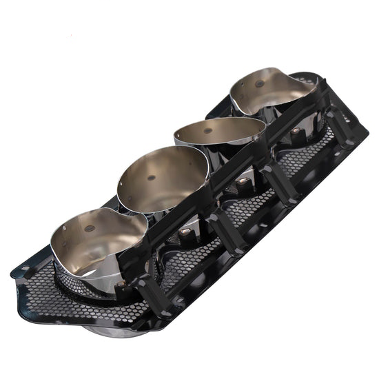 Second image of C8 Z06 OE Style Silver Exhaust Tips with Mesh Grill