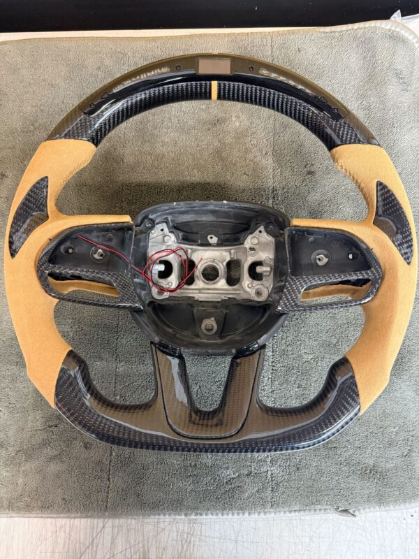 2015 - 23 Charger / Challenger SRT LED Carbon Fiber Peanut Butter Steering Wheel - Durango / Track Hawk
