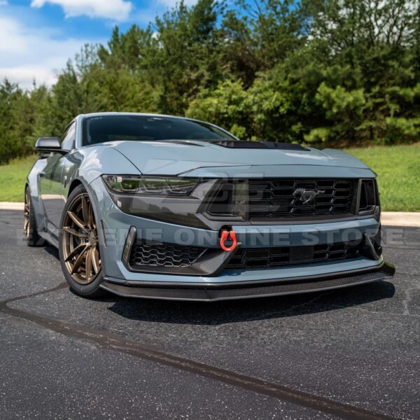 Second image of 2024+ Mustang Dark Horse Dry Carbon Fiber Front Grille Trims