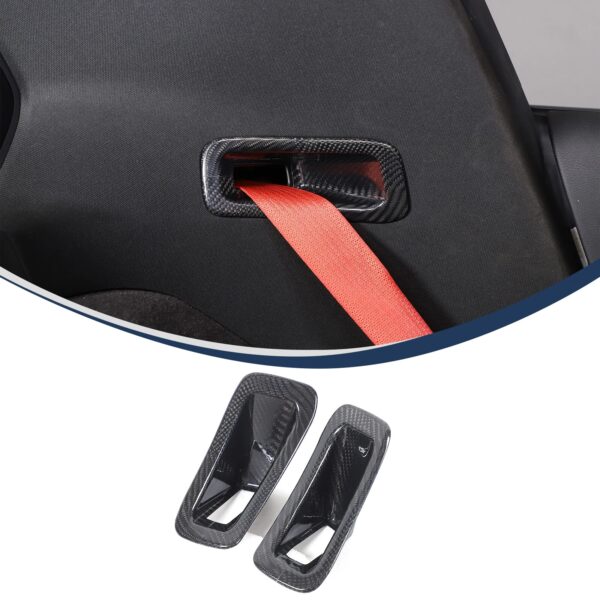 Second image of C8 Corvette Real Carbon Fiber Seat Belt Trim Cover | Stingray / Z06