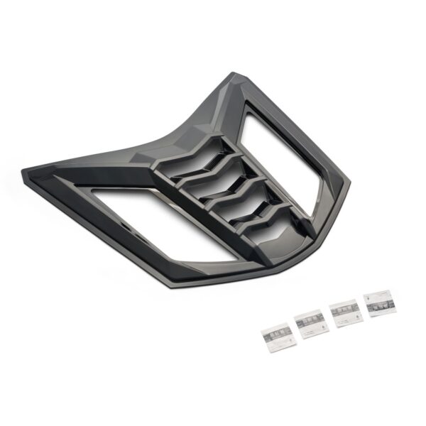 Second image of C8 Corvette Coupe Rear Split Rear Window Louvers | (Gloss Black, Carbon Fiber Look)