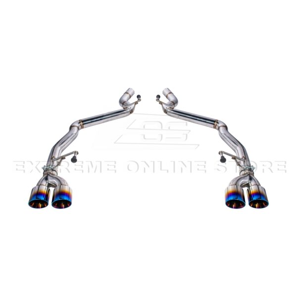 Second image of 2024+ Mustang GT S650 Muffler Delete Axel Back Quad Tips Exhaust
