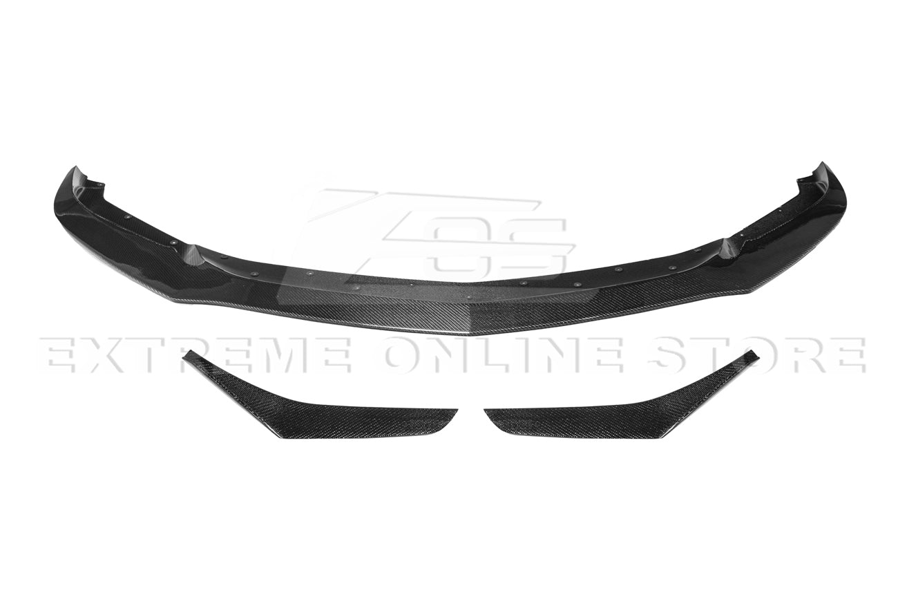Second image of 2020 - 24 Cadillac CT5-V Blackwing Style Carbon Fiber Front Splitter with Canards