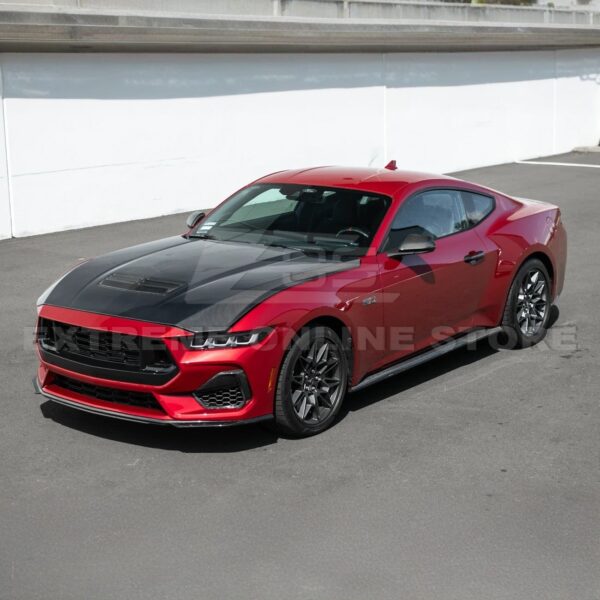 Second image of 2024+ Mustang S650 Carbon Fiber Add-On Side Skirts Extensions