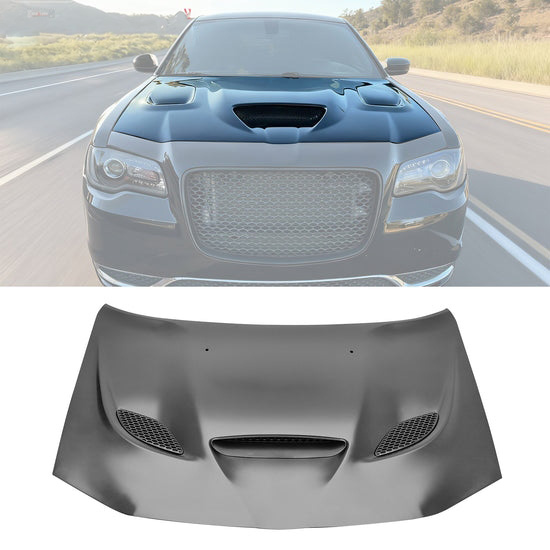 2011 - 23 Chrysler 300 SRT Hellcat Style Front Aluminum Hood