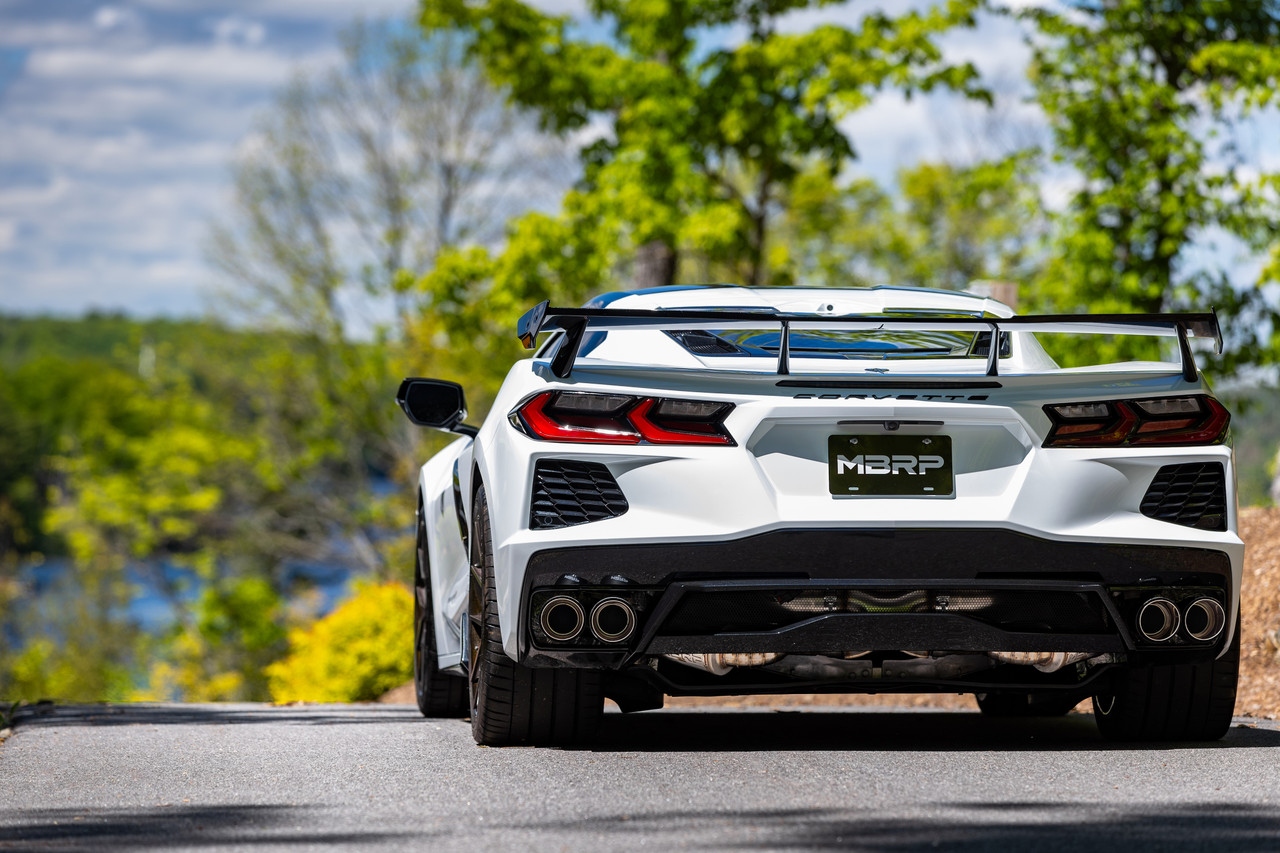 Second image of C8 Corvette MBRP Stingray 3" Quad Rear Outlet Cat-Back Exhaust - Carbon Tips