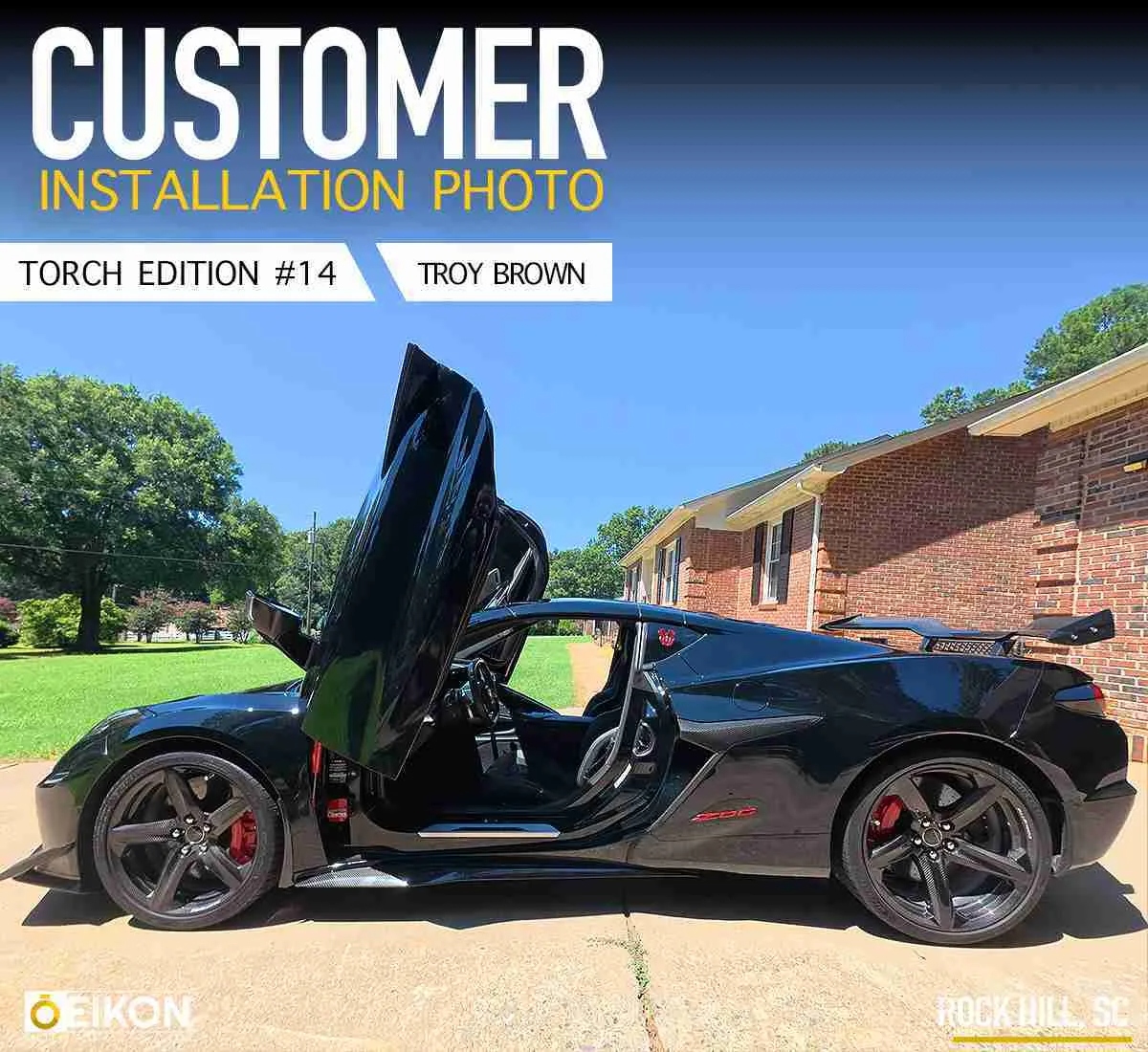 C8 Corvette Eikon Vertical Doors Kit v2 | Stingray / E-Ray / Z06 / ZR1