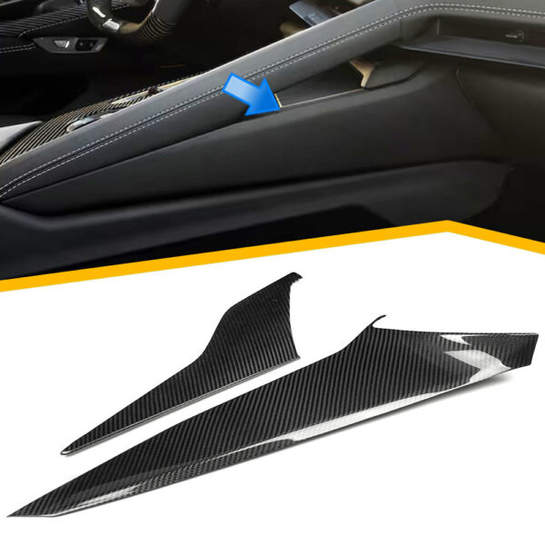 2026+ C8 Corvette Carbon Fiber Side Dash Console Panel Covers