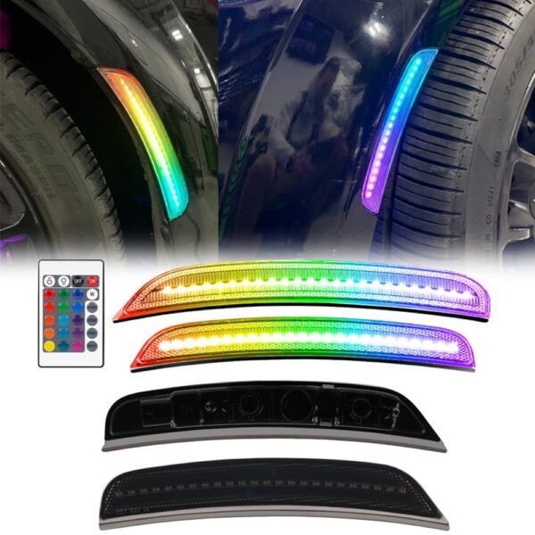 2015 - 24 Charger Smoked RGB LED Side Marker Lights
