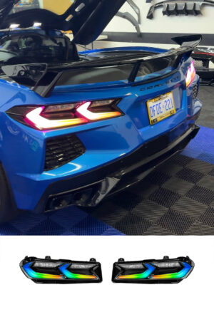 C8 Corvette RGB Flow Smoked Euro LED Tail Lights