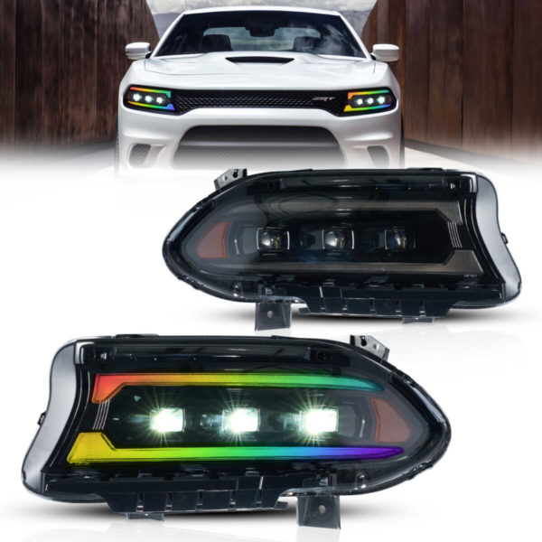 2015 - 24 Dodge Charger RGB Flow Triple Beam DRL Headlights