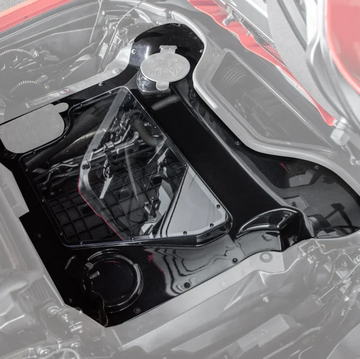 C8 Corvette HTC Convertible Clear Carbon Flash Engine Bay Panel Cover